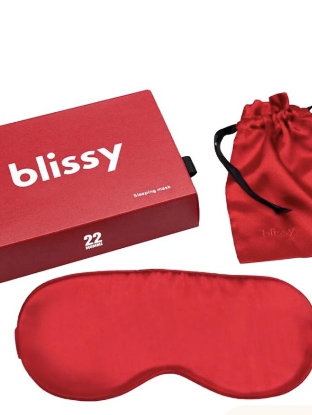 Blissy Silk Sleep Mask- Red